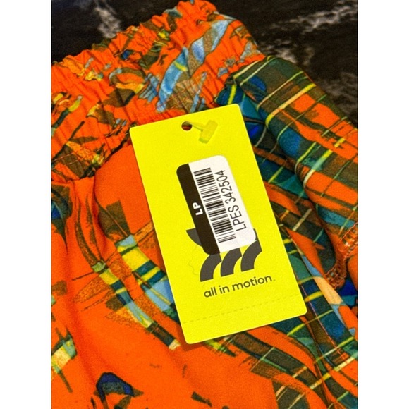 All In Motion Men's Hybrid Shorts 6", Orange Palm, Size S, NWT - Picture 4 of 5